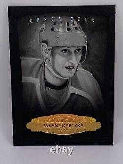 2014-15 Upper Deck Masterpieces Black Framed Leather #/50 Wayne Gretzky #165 HOF