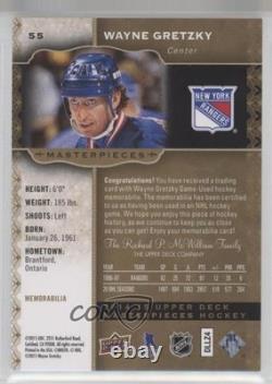 2014-15 Upper Deck Masterpieces Memorabilia Wayne Gretzky #55 HOF 2d8