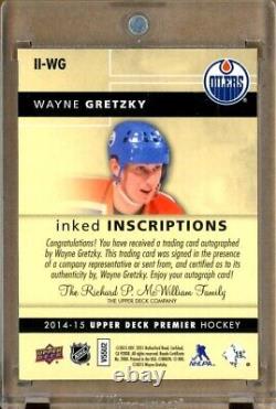 2014-15 Upper Deck Premier Inked Inscriptions #IIWG Wayne GRETZKY Auto /10