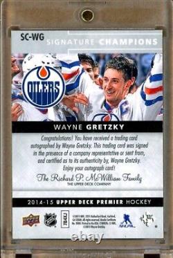 2014-15 Upper Deck Premier Signature Champions Platinum Blue Wayne Gretzky 1/1