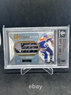 2014-15 Upper Deck The Cup Wayne Gretzky Scripted Sticks Patch Auto /35 BGS 9