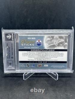2014-15 Upper Deck The Cup Wayne Gretzky Scripted Sticks Patch Auto /35 BGS 9