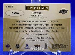 2014-15 Upper Deck Trilogy Wayne Gretzky Tryptichs Signature Auto /40