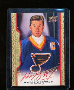 2014-15 Upper Deck Ud Masterpieces Wayne Gretzky Auto 5/15 Red Framed Cloth Rare