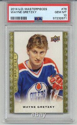 2014 Upper Deck Masterpieces #76 Wayne Gretzky Card Oilers Psa 10 Pop 4 Rare