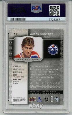 2014 Upper Deck Masterpieces #76 Wayne Gretzky Card Oilers Psa 10 Pop 4 Rare
