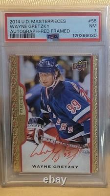 2014 Upper Deck Masterpieces Wayne Gretzky Red Framed /30 Auto SSP Eye Appeal