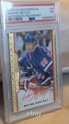 2014 Upper Deck Masterpieces Wayne Gretzky Red Framed /30 Auto SSP Eye Appeal