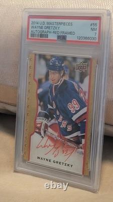 2014 Upper Deck Masterpieces Wayne Gretzky Red Framed /30 Auto SSP Eye Appeal