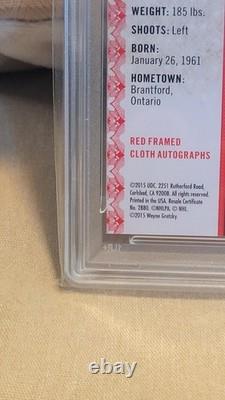 2014 Upper Deck Masterpieces Wayne Gretzky Red Framed /30 Auto SSP Eye Appeal