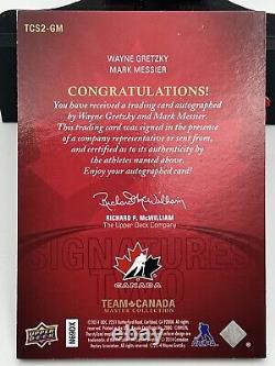 2014 Upper Deck Team Canada Master Collection GRETZKY MESSIER On Card Auto /15