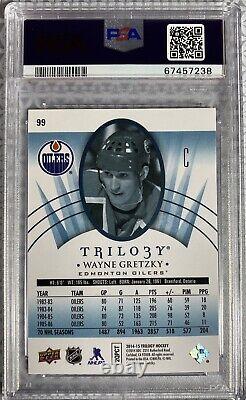 2014 Upper Deck Trilogy Radiant Blue #99 Wayne Gretzky #'d 37/91 PSA 10-POP 1