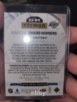 2015-16 UPPER DECK PREMIER WAYNE GRETZKY AUTO /50 OILERS Hart Award Winners Hof