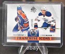 2015-16 Ud Sp Authentic Connor Mcdavid & Wayne Gretzky Franchise Icons Rare A+