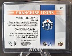 2015-16 Ud Sp Authentic Connor Mcdavid & Wayne Gretzky Franchise Icons Rare A+