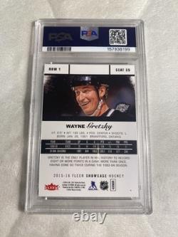 2015-16 Upper Deck Fleer Showcase Flair Row 1 Wayne Gretzky #35 Graded PSA 8
