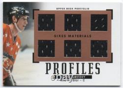 2015-16 Upper Deck Portfolio Profiles Material Six Wayne Gretzky GU Odd 16560