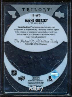2015-16 Upper Deck Trilogy Wayne Gretzky Ice Scripts Auto Rare Autograph #is-wg