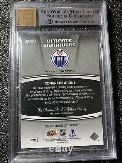 2015-16 Upper Deck Ultimate Collection Wayne Gretzky Signatures Auto BGS 9/10