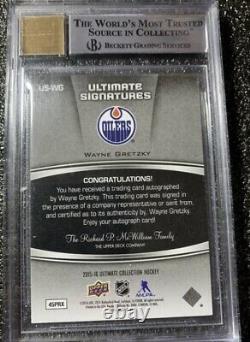 2015-16 Upper Deck Ultimate Collection Wayne Gretzky Signatures Auto BGS 9/10