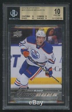 2015-16 Upper Deck Young Guns #201 Connor Mcdavid Rookie Card Rc Bgs 10