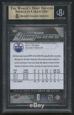 2015-16 Upper Deck Young Guns #201 Connor Mcdavid Rookie Card Rc Bgs 10