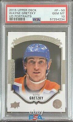 2015 2016 UPPER DECK Wayne Gretzky PSA 10 UD PORTRAITS #P-50 OILERS POP = 12