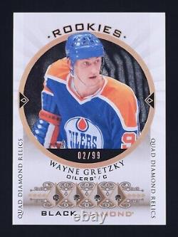 2015 Upper Deck Black Diamond Wayne Gretzky Rookie Tribute Quad Diamond /99