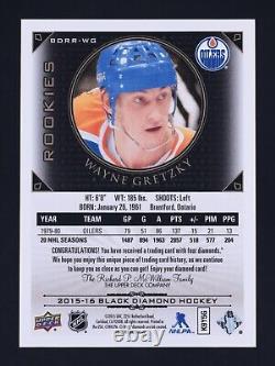 2015 Upper Deck Black Diamond Wayne Gretzky Rookie Tribute Quad Diamond /99