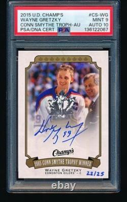 2015 Upper Deck Champ's WAYNE GRETZKY Conn Smythe Auto #CS-WG PSA 9 Auto 10