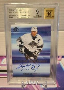 2015 Wayne Gretzky Upper Deck SP Sign of the Times NHL Auto BGS 9 10 Autograph