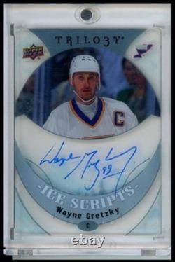 2015 Wayne Gretzky Upper Deck Trilogy St. Louis Blues Ice Scripts IS-WG Auto UDA