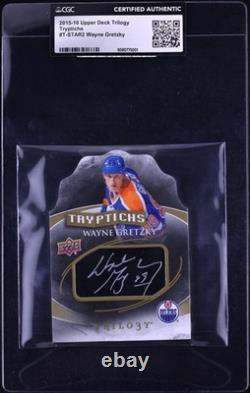 2015 Wayne Gretzky Upper Deck Trilogy Tryptichs Autographs #t-star2 Auto/20
