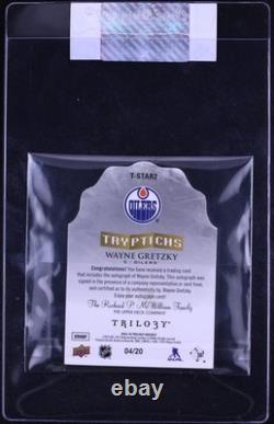 2015 Wayne Gretzky Upper Deck Trilogy Tryptichs Autographs #t-star2 Auto/20