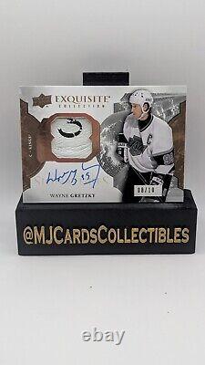 2016-17 UD Exquisite Wayne Gretzky Material Signatures Gold Auto /10 Game Used