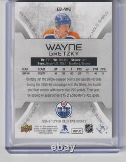 2016-17 UD SPX Holo Shield Extreme Black Wayne Gretzky Edmonton Oilers EB-WG