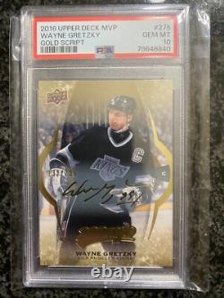 2016-17 Upper Deck MVP Wayne Gretzky Gold Script #/135 PSA 10 Gem Mint Pop 2