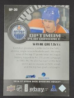 2016-17 Upper Deck Overtime Optimum Performance Wayne Gretzky #OP-20 Red /25