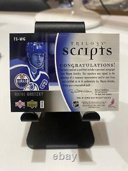 2016-17 Upper deck Trilogy Script Wayne Gretzky Auto