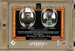 2016 Upper Deck All-Time Greats Masterful Pairings GRETZKY / JAMES Auto /15
