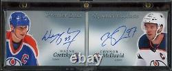 2017-18 Upper Deck Premier Wayne Gretzky Connor McDavid Dual Auto Booklet 20/20