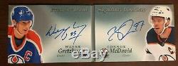 2017-18 Upper Deck Premier Wayne Gretzky Connor Mcdavid Dual Auto Booklet 20/20