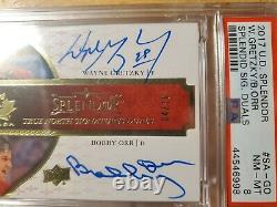 2017-18 Upper Deck Splendor Wayne Gretzky and Bobby Orr Splendid Autogrpah Card