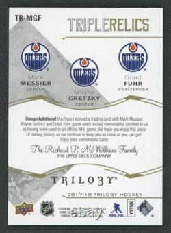 2017/18 Upper Deck Trilogy Messier Gretzky Fuhr Triple Relics /25