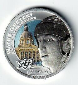 2017 Upper Deck Grandeur SILVER COIN 1oz. 9999 Wayne Gretzky 3042/5000 With Box