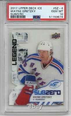 2017 Upper Deck Ice Subzero #sz-4 Wayne Gretzky Card Rangers Psa 10 Low Pop 2