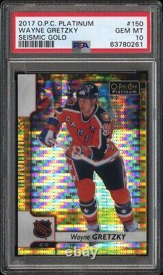 2017 Upper Deck O. P. C. Platinum Seismic Gold/50 Wayne Gretzky PSA10 FCEP