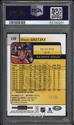 2017 Upper Deck O. P. C. Platinum Seismic Gold/50 Wayne Gretzky PSA10 FCEP