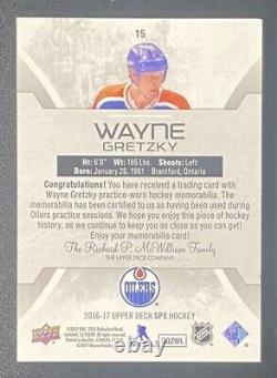 2017 Upper Deck SPx Wayne Gretzky Stick Patch SSP 2/5 No. 15