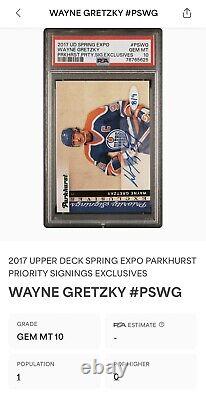 2017 Upper Deck Spring Expo Wayne Gretzky SP Auto /9 PSA 10 Gem Mint POP 1